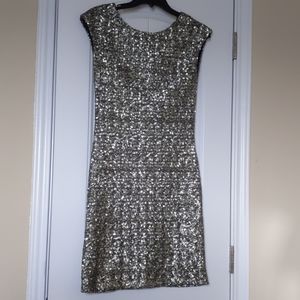 RED Saks Fifth Avenue Fitted Sequin Dress